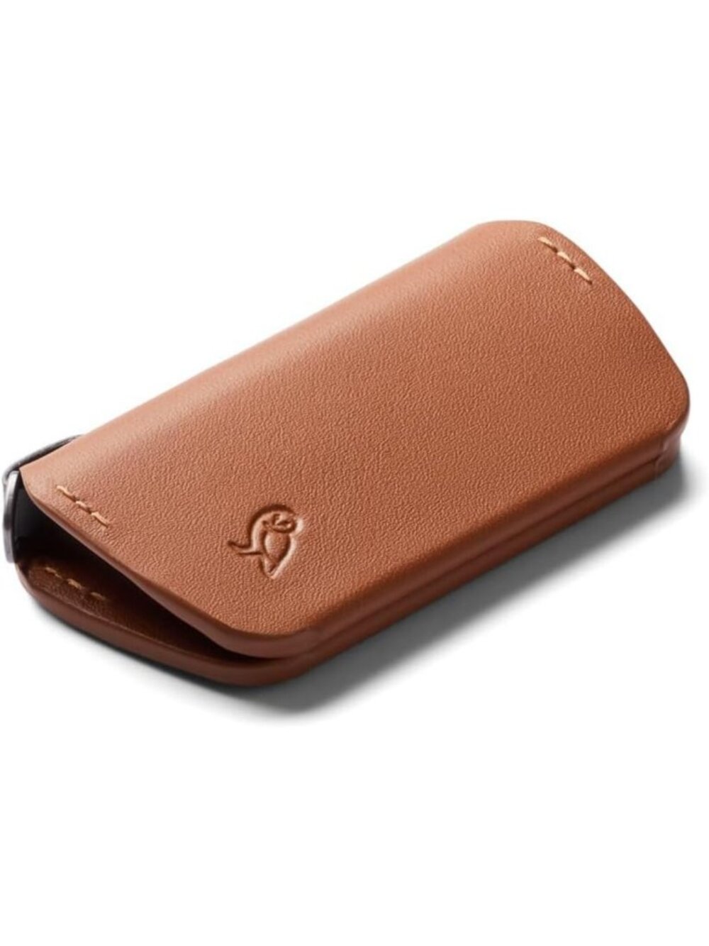 Leather Key Cover - Third Edition, Stylish Key Holder for 2-4 Keys, Caramel